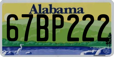 AL license plate 67BP222