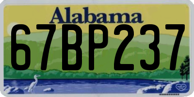 AL license plate 67BP237