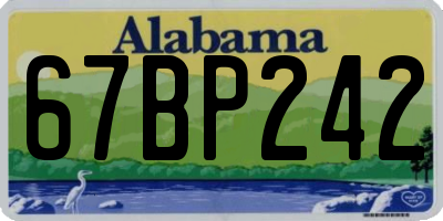 AL license plate 67BP242