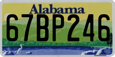 AL license plate 67BP246