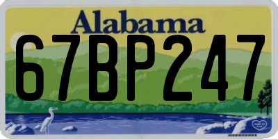 AL license plate 67BP247