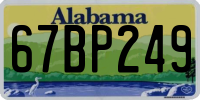 AL license plate 67BP249