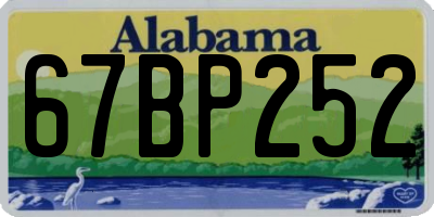 AL license plate 67BP252