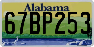 AL license plate 67BP253