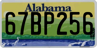 AL license plate 67BP256