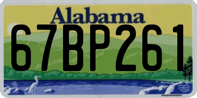 AL license plate 67BP261