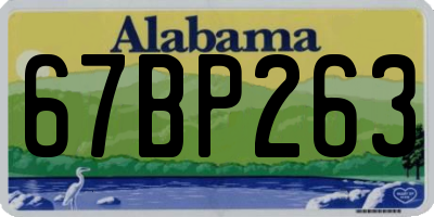 AL license plate 67BP263