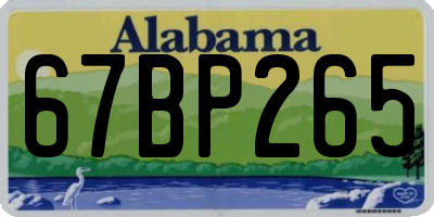 AL license plate 67BP265
