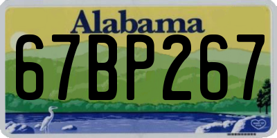 AL license plate 67BP267