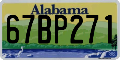 AL license plate 67BP271