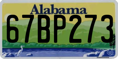 AL license plate 67BP273