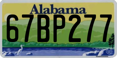 AL license plate 67BP277