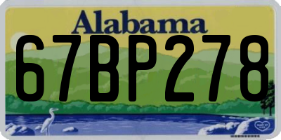 AL license plate 67BP278