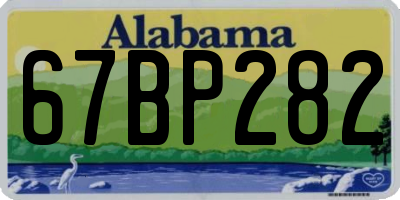 AL license plate 67BP282