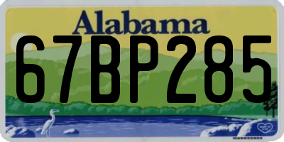AL license plate 67BP285