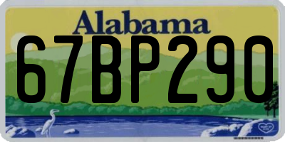 AL license plate 67BP290