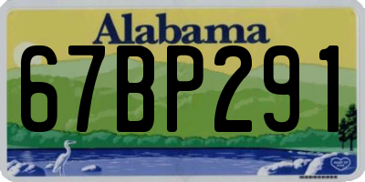 AL license plate 67BP291