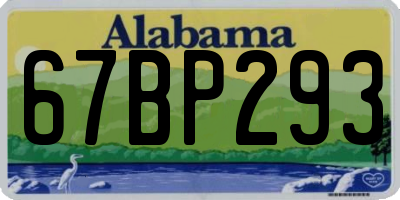 AL license plate 67BP293