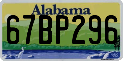 AL license plate 67BP296
