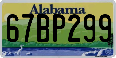AL license plate 67BP299