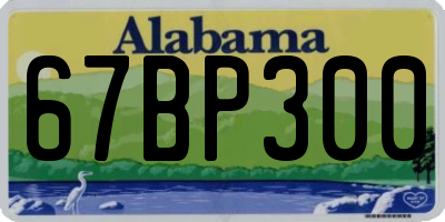 AL license plate 67BP300