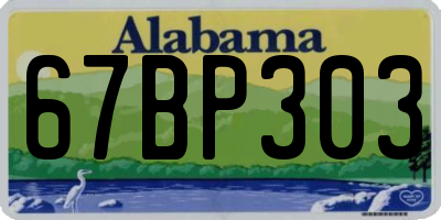 AL license plate 67BP303