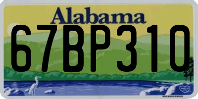 AL license plate 67BP310