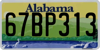 AL license plate 67BP313