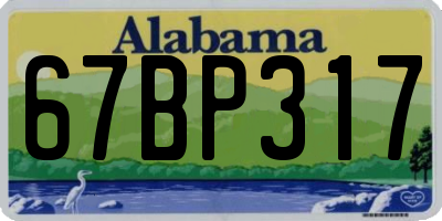 AL license plate 67BP317