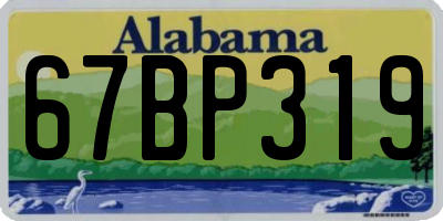AL license plate 67BP319