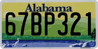 AL license plate 67BP321