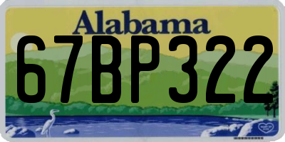 AL license plate 67BP322