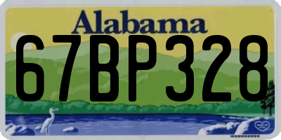 AL license plate 67BP328