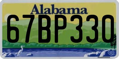 AL license plate 67BP330