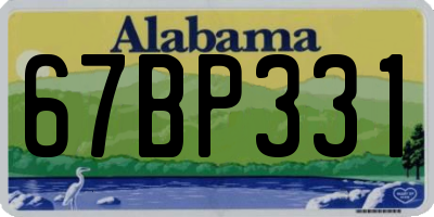 AL license plate 67BP331