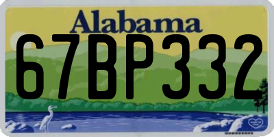 AL license plate 67BP332