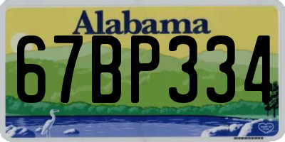 AL license plate 67BP334