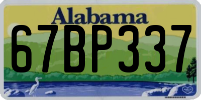 AL license plate 67BP337