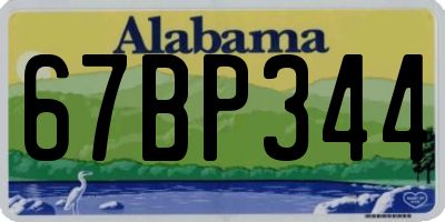 AL license plate 67BP344