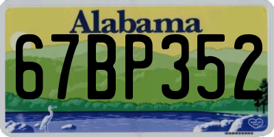 AL license plate 67BP352