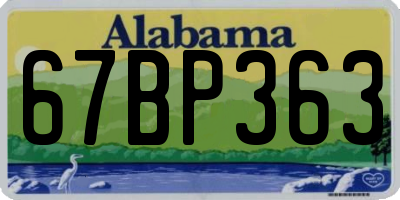 AL license plate 67BP363