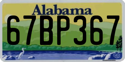 AL license plate 67BP367