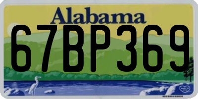 AL license plate 67BP369