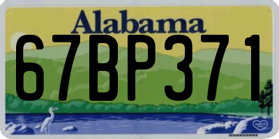 AL license plate 67BP371