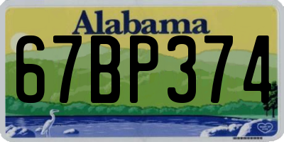 AL license plate 67BP374