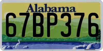 AL license plate 67BP376