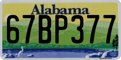 AL license plate 67BP377