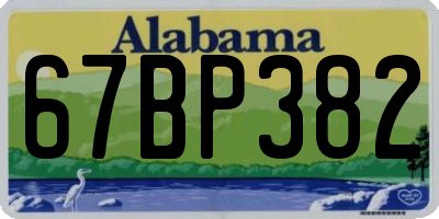 AL license plate 67BP382