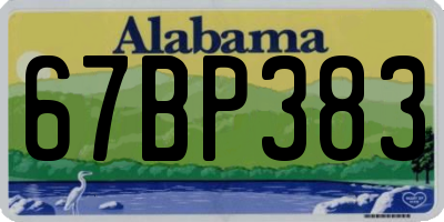 AL license plate 67BP383