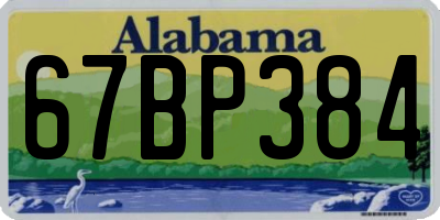AL license plate 67BP384